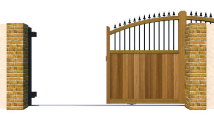 Hardwood Sliding Gate - The Woodbridge - opening