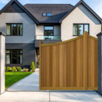 Sliding Gates in Hardwood - Inner Bow Top - The Woodberry opening