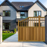 Sliding Gates in Hardwood - with Spindles - The Norfolk opening