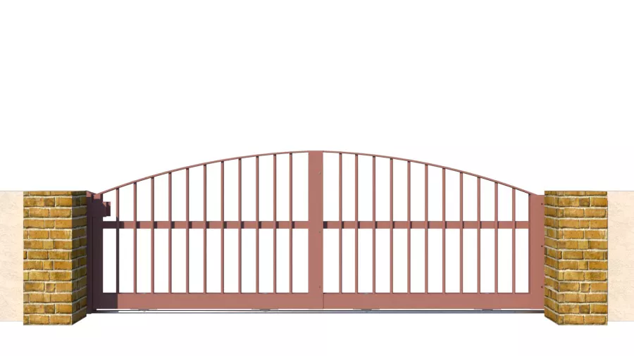 Metal Sliding Gate - The Bude Low - closed
