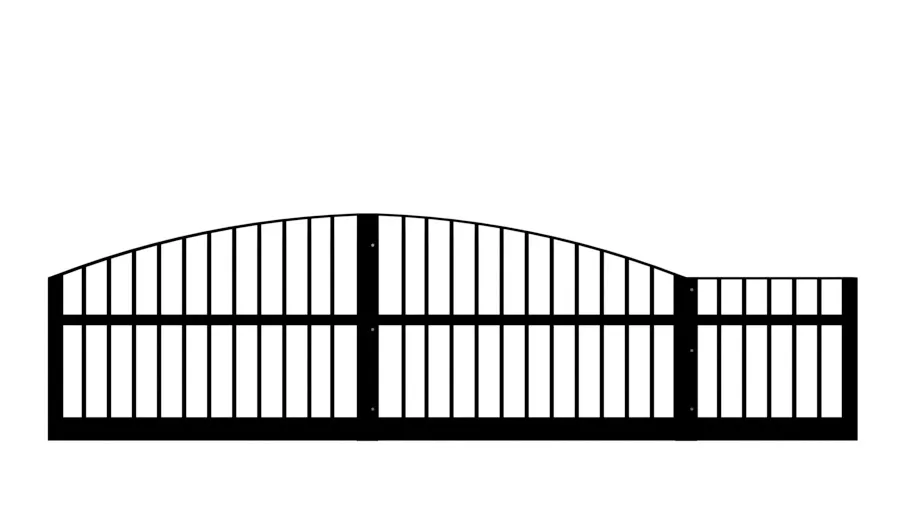 Metal Sliding Gate - The Bude Low