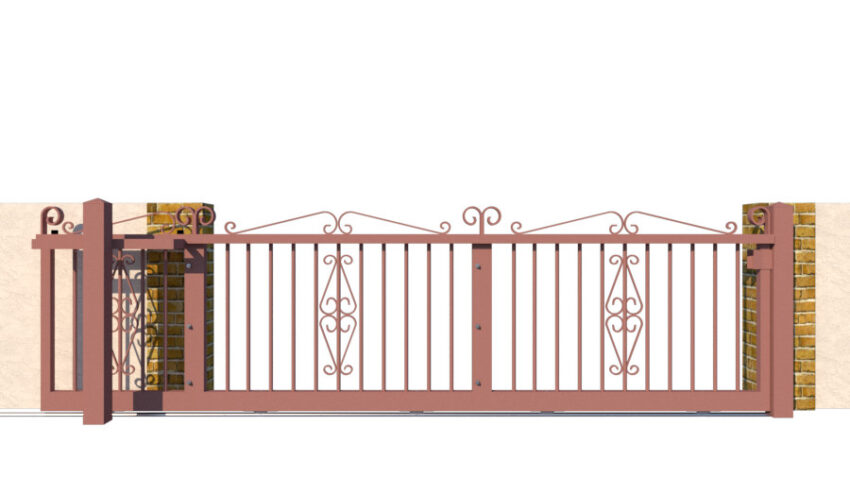 Metal Sliding Gate - The Cambridge - rear