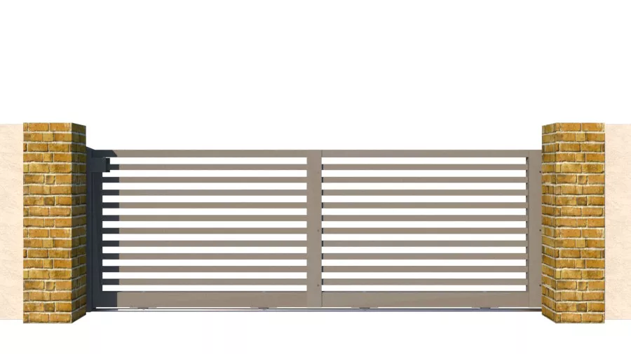 Metal Sliding Gate - The Charlton Low - closed