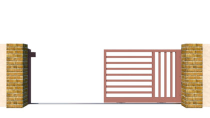 Metal Sliding Gate - The Chelsea Low - open