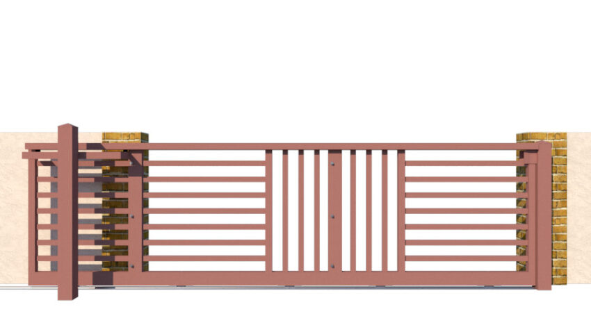 Metal Sliding Gate - The Chelsea Low - rear