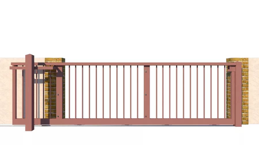 Metal Sliding Gate - The Cheltenham Low - rear