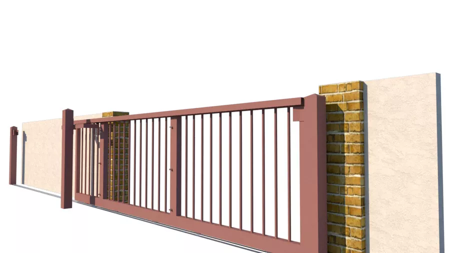Metal Sliding Gate - The Cheltenham Low - side
