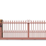 Metal Sliding Gate - The Darlington Low - rear
