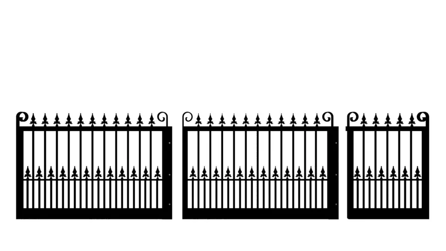 Metal Sliding Gate - The Darlington Low - split