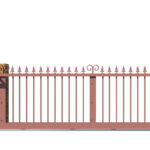 Metal Sliding Gate - The Farnborough Low - rear