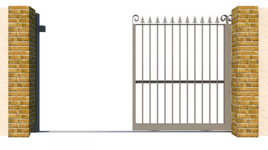 Metal Sliding Gate - The Farnborough - open