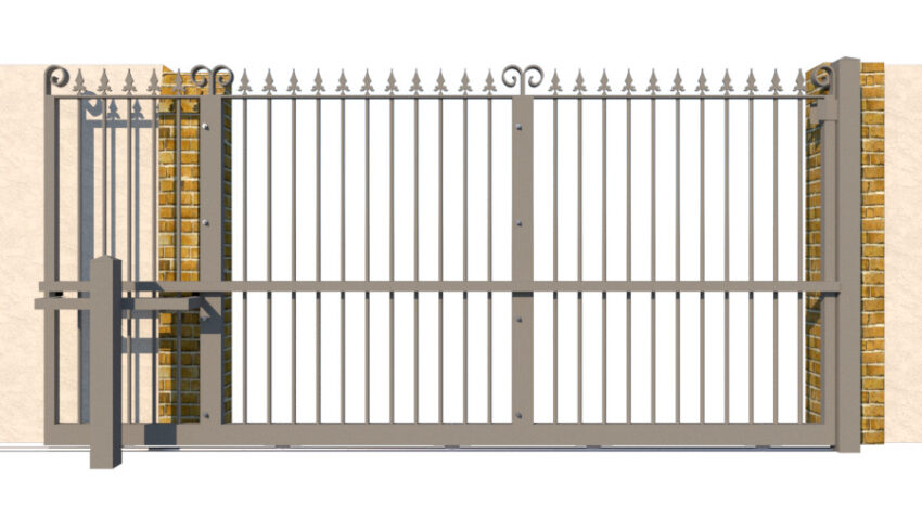 Metal Sliding Gate - The Farnborough - rear
