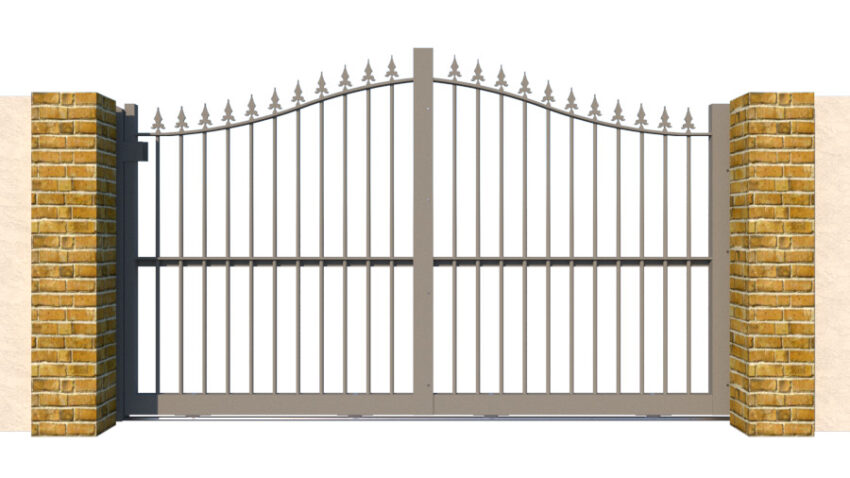 Metal Sliding Gate - The Hartland - closed