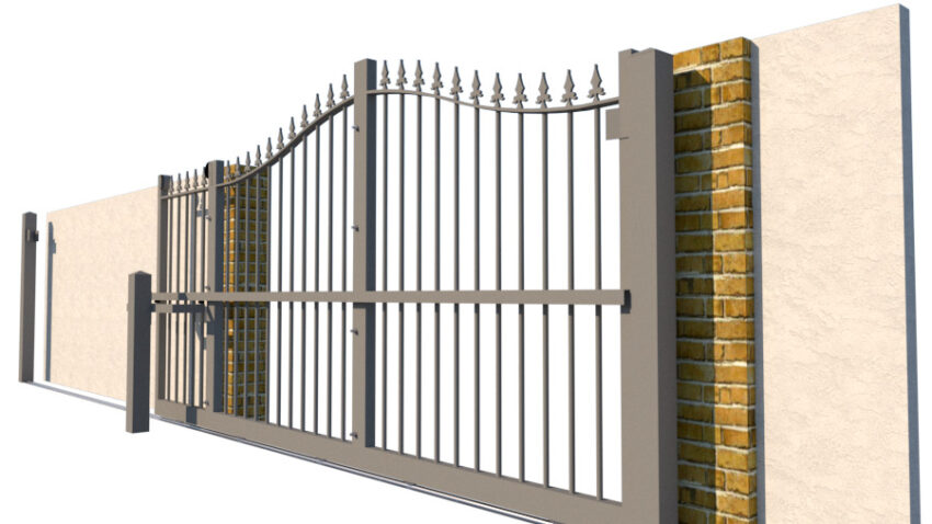 Metal Sliding Gate - The Hartland - side