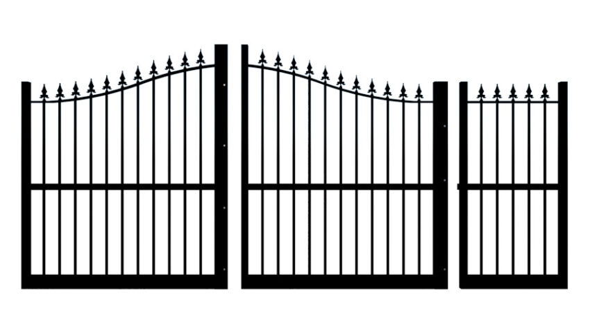 Metal Sliding Gate - The Hartland - split