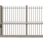 Metal Sliding Gate - The Heathfield - rear