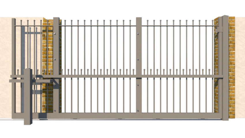 Metal Sliding Gate - The Heathfield - rear