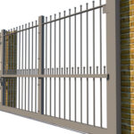 Metal Sliding Gate - The Heathfield - side