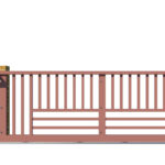 Metal Sliding Gate - The Kensington Low - rear
