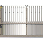 Metal Sliding Gate - The Sheringham - rear