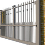 Metal Sliding Gate - The Sheringham - side