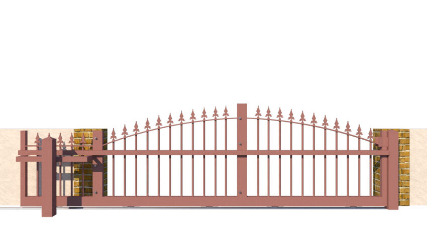 Metal Sliding Gate - The Wycombe Low - rear