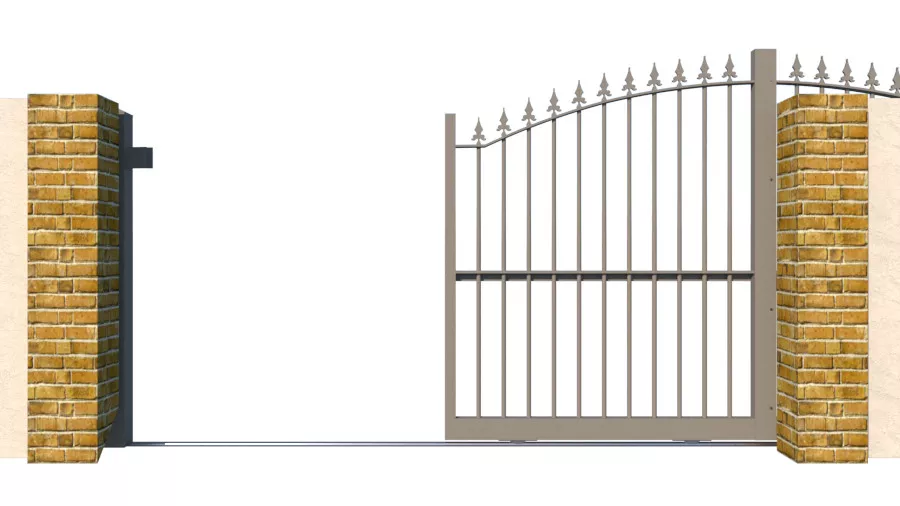 Metal Sliding Gate - The Wycombe - open