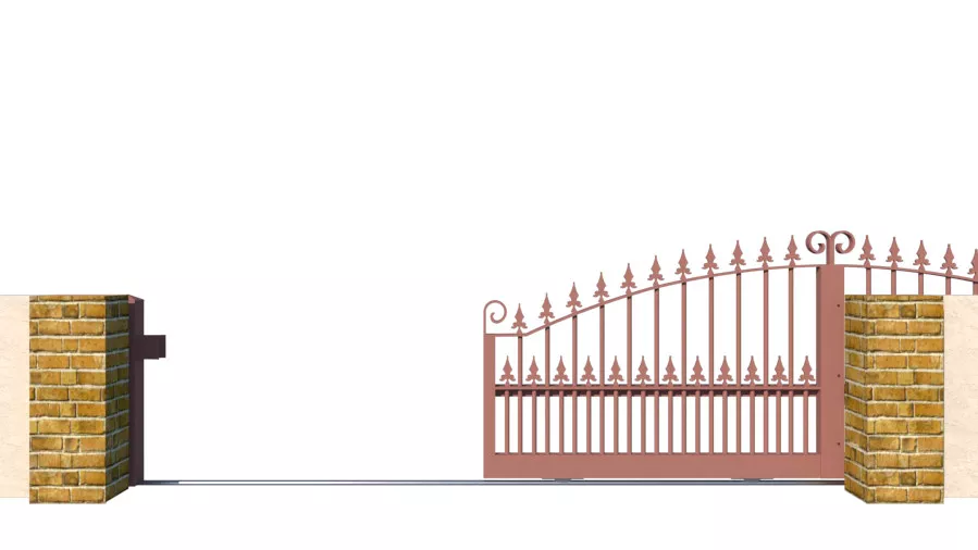 Metal Sliding Gates - The Surrey Low - opening