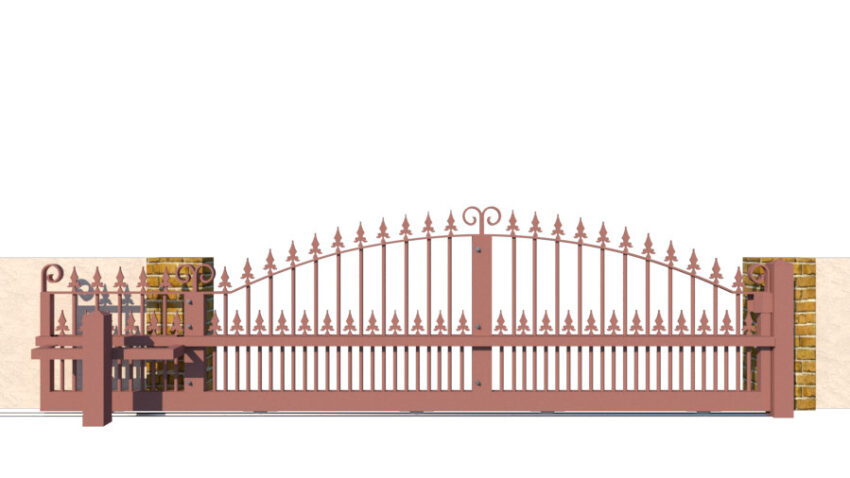 Metal Sliding Gates - The Surrey Low - rear