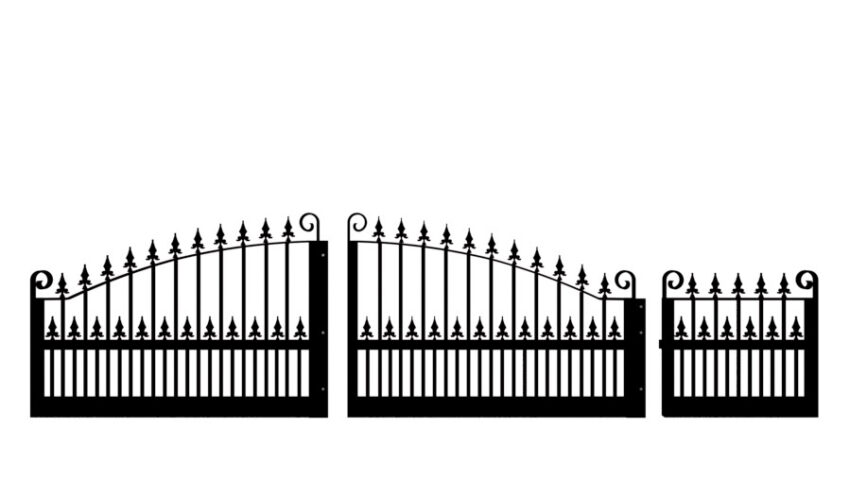 Metal Sliding Gates - The Surrey Low - split