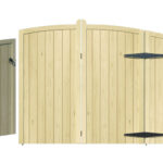 Wooden Bi-fold Driveway Gates - The Chappelwood - front open