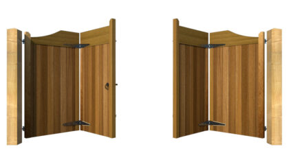 Bi-fold Gates - The Abbeywood - Hardwood - opening