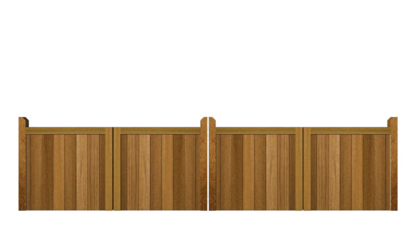 Bi-fold Gates - The Brentwood Low - Hardwood