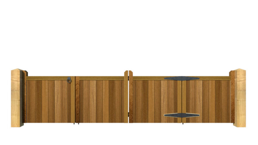 Hardwood Bi-fold Gates, The Brentwood Low - Image 5