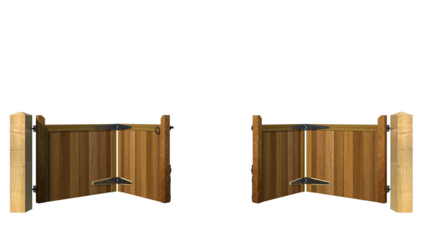 Hardwood Bi-fold Gates, The Brentwood Low - Image 2
