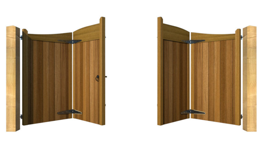 Bi-fold Gates - The Brookwood - Hardwood - opening