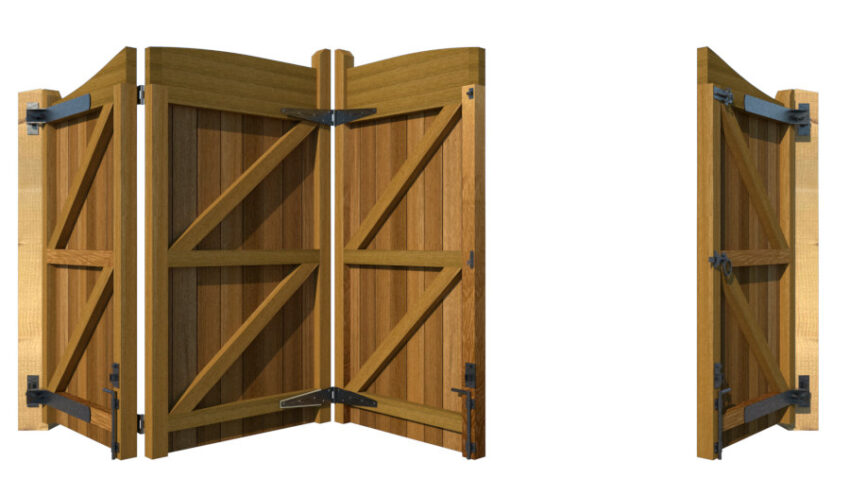 Bi-fold Gates - The Brookwood - Hardwood - rear 3+1 opening