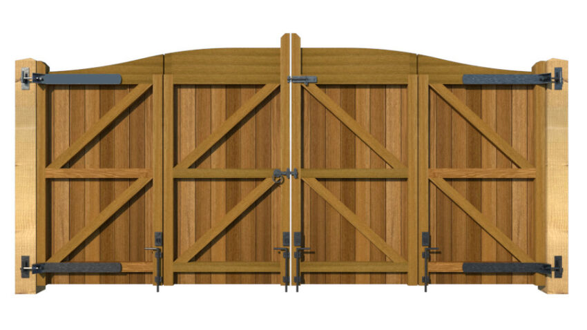 Hardwood Bi-fold Gates, The Brookwood - Image 3