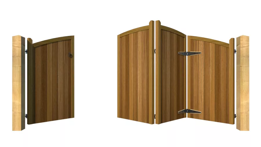 Bi-fold Gates - The Chappelwood - Hardwood - front - 3+1 1