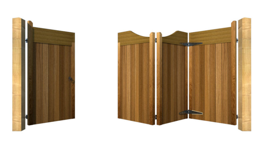 Bi-fold Gates - The Comptonwood - Hardwood - front 3+1 open