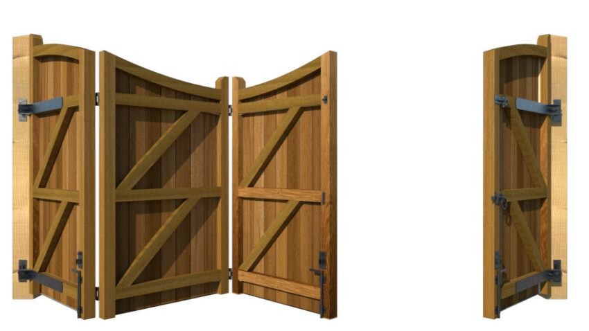 Bi-fold Gates - The Cotswold - Hardwood - rear 3+1 opening