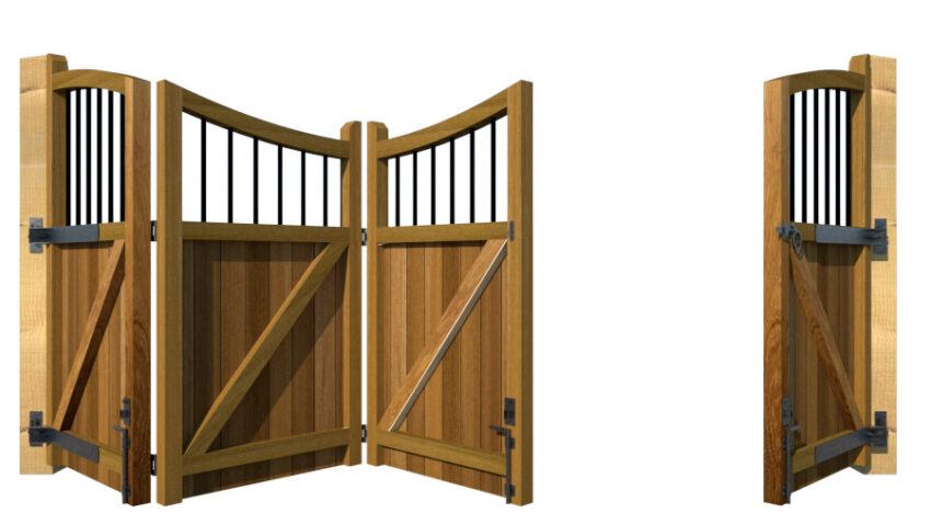 Bi-fold Gates - The Cumbria - Hardwood - rear 3+1 opening