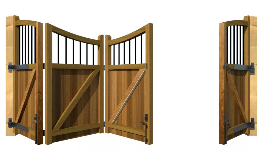 Bi-fold Gates - The Cumbria - Hardwood - rear 3+1 opening