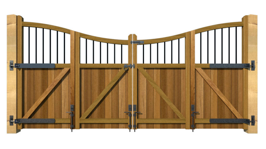Bi-fold Gates - The Cumbria - Hardwood - rear