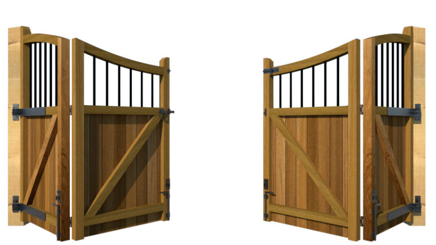 Bi-fold Gates - The Cumbria - Hardwood - rear - opening