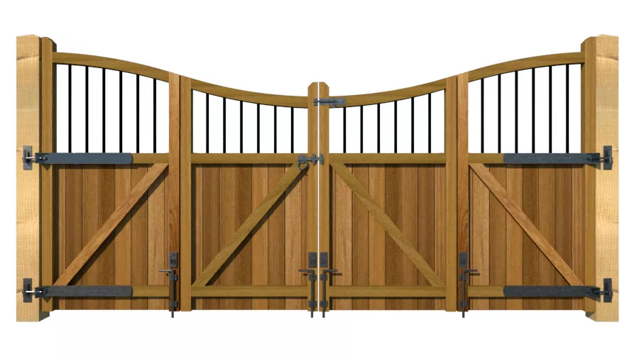 Bi-fold Gates - The Cumbria - Hardwood - rear