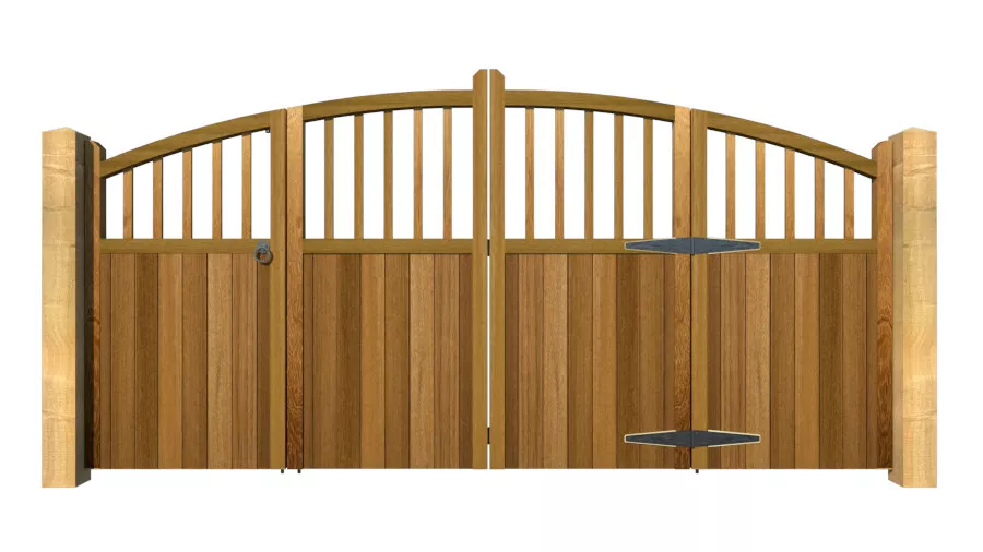 Bi-fold Gates - The Durham - Hardwood - front