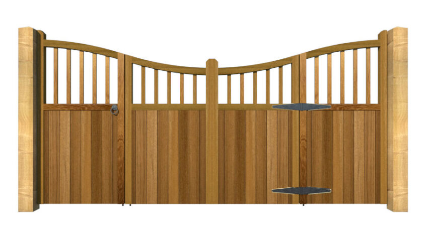Bi-fold Gates - The Heritage - Hardwood - front - 3+1