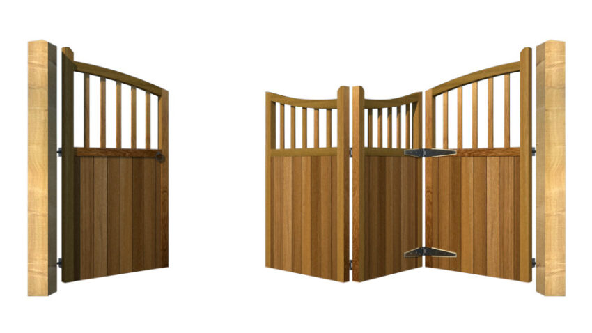 Bi-fold Gates - The Heritage - Hardwood - front - 3+1 opening