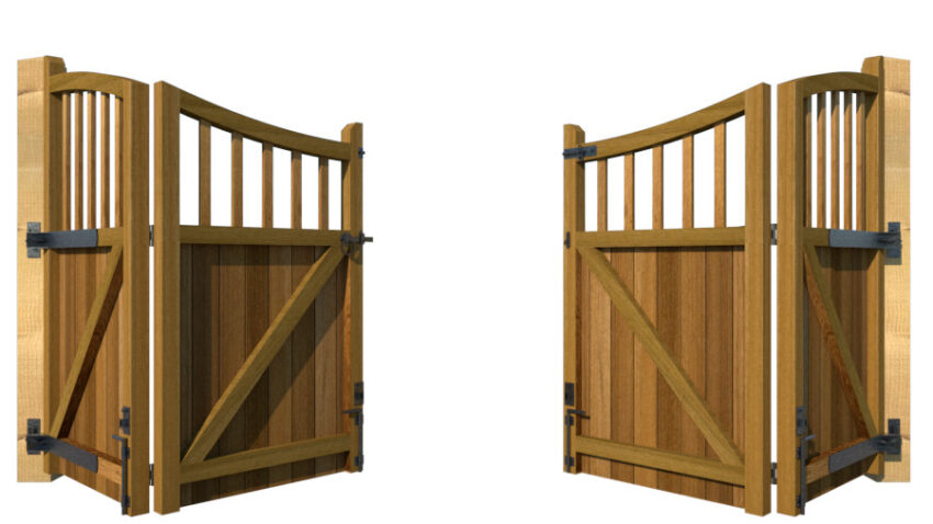 Bi-fold Gates - The Heritage - Hardwood - rear 1